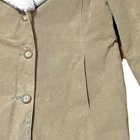 Wilsons Leather Suede Jacket, Large, Faux Fur-Lined Shawl Collar - Picture 4 of 9